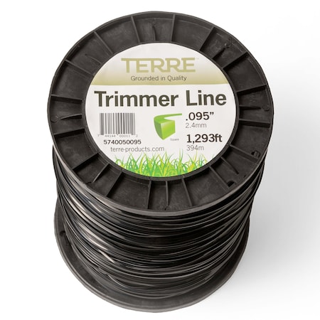 T Terre Commercial Grade .095 Square Weed Eater Trimmer Line Spool Length 1293 ft. 5740050095
